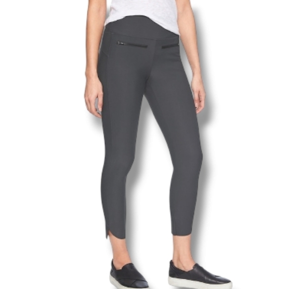 Athleta XL Tall Stellar Crop/Ankle Pants | Stretch Tech | Zip Pockets - Picture 2 of 9